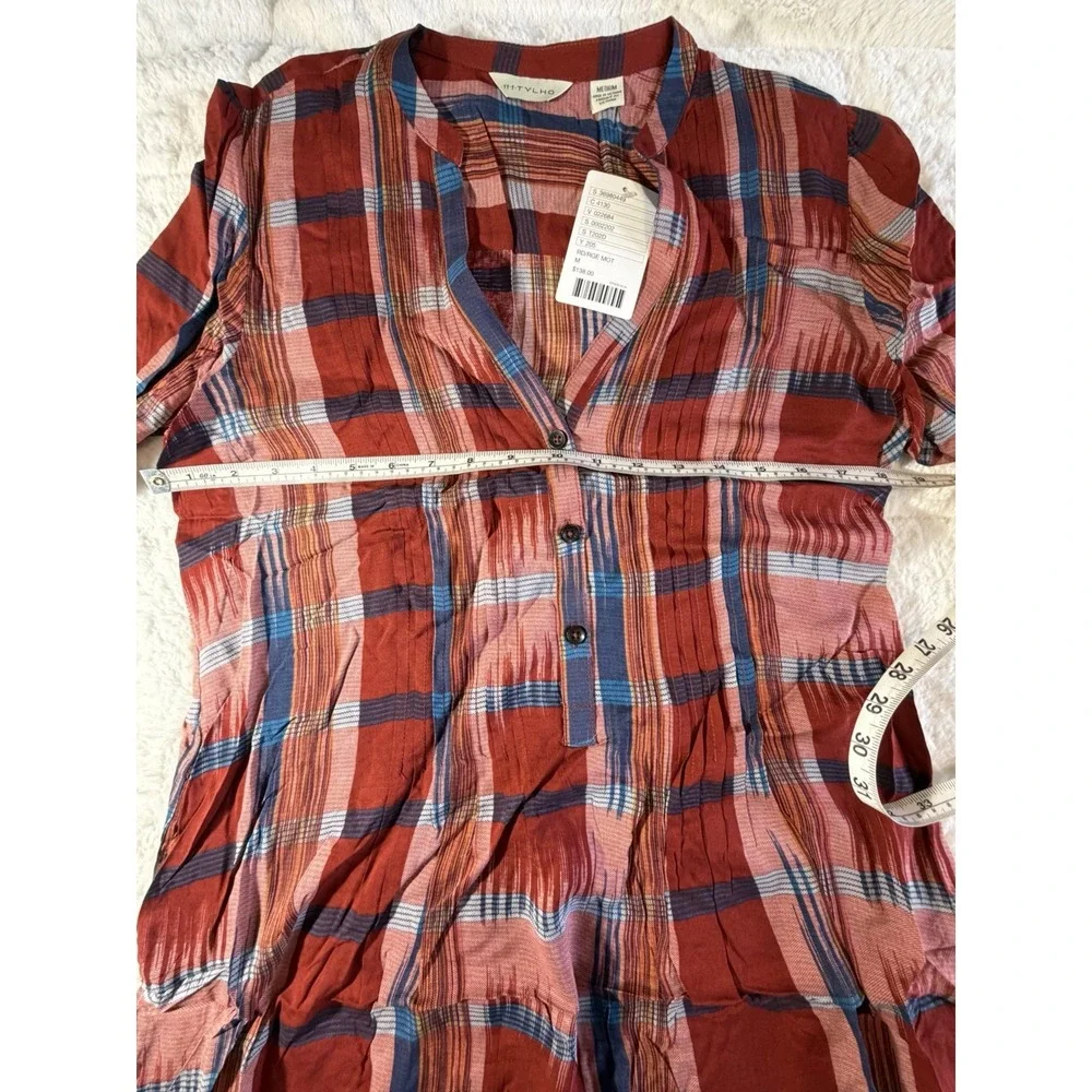 Anthropologie Top Women M 11 1 Tylho Tunic Pull Over Pockets Southwestern Boho - Picture 3 of 5